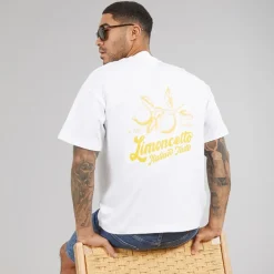 JACK & JONES Herren Limencello T-Shirt Bright White Limencello