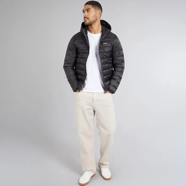 JACK & JONES Herren Logan Leichte Puffer Jacke Schwarz