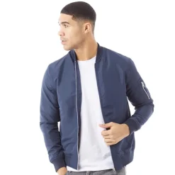 JACK & JONES Herren Mash Bomber Jacke Marine Blazer