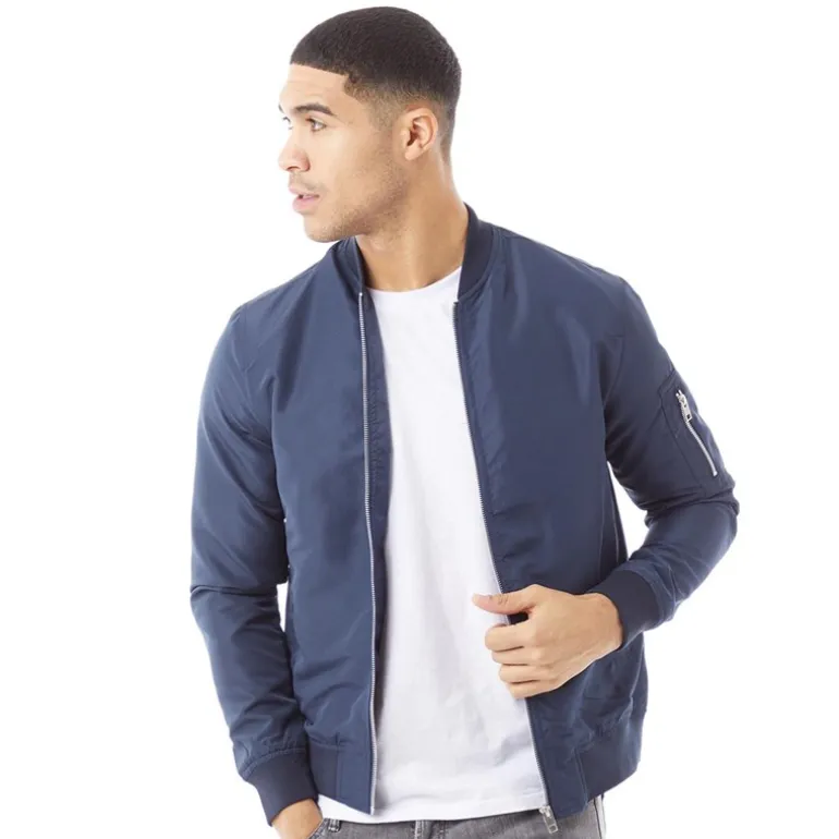 JACK & JONES Herren Mash Bomber Jacke Marine Blazer