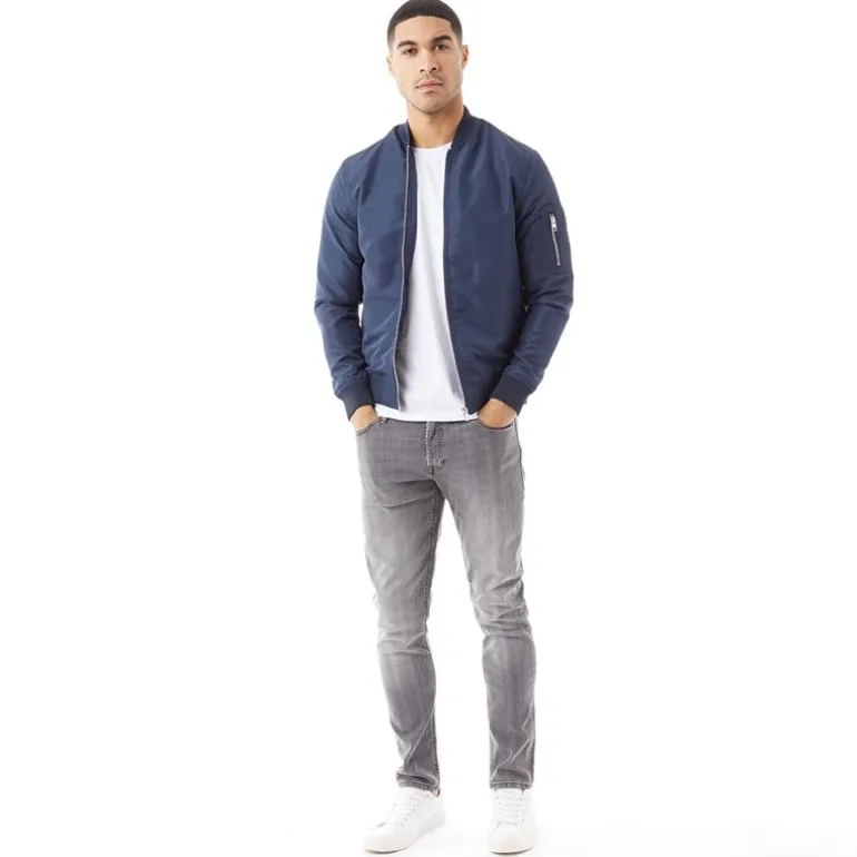 JACK & JONES Herren Mash Bomber Jacke Marine Blazer