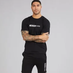 JACK & JONES Herren Neo T-Shirt und Shorts Set Schwarz
