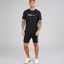 JACK & JONES Herren Neo T-Shirt und Shorts Set Schwarz
