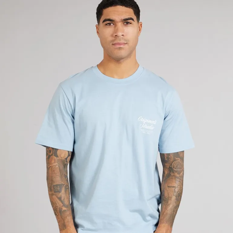 JACK & JONES Herren Norrebro Typo T Shirt Skyway
