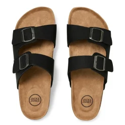 JACK & JONES Herren Oslo PU Sandalen Anthrazit