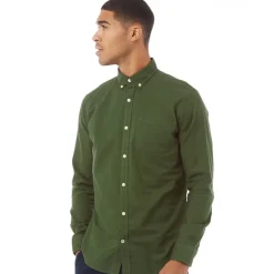JACK & JONES Herren Oxford Hemd mit langem Arm Dunkelgrün