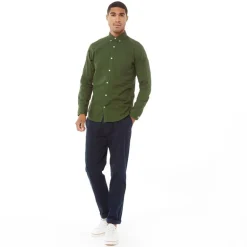 JACK & JONES Herren Oxford Hemd mit langem Arm Dunkelgrün