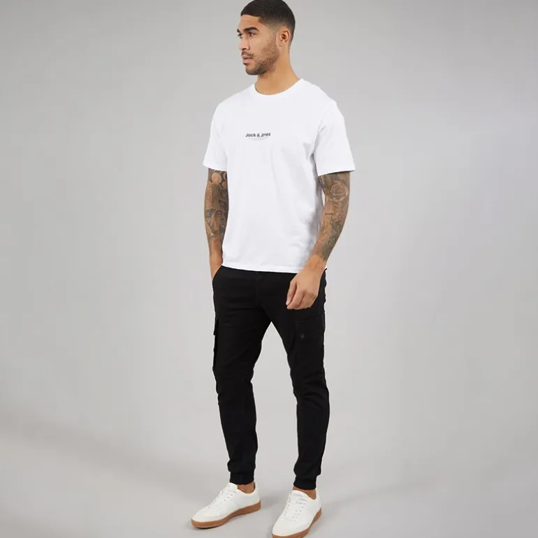 JACK & JONES Herren Paul Warner AKM 111 Cargohose Schwarz