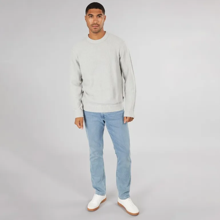 JACK & JONES Herren Reisstrick Pullover Hellgrau
