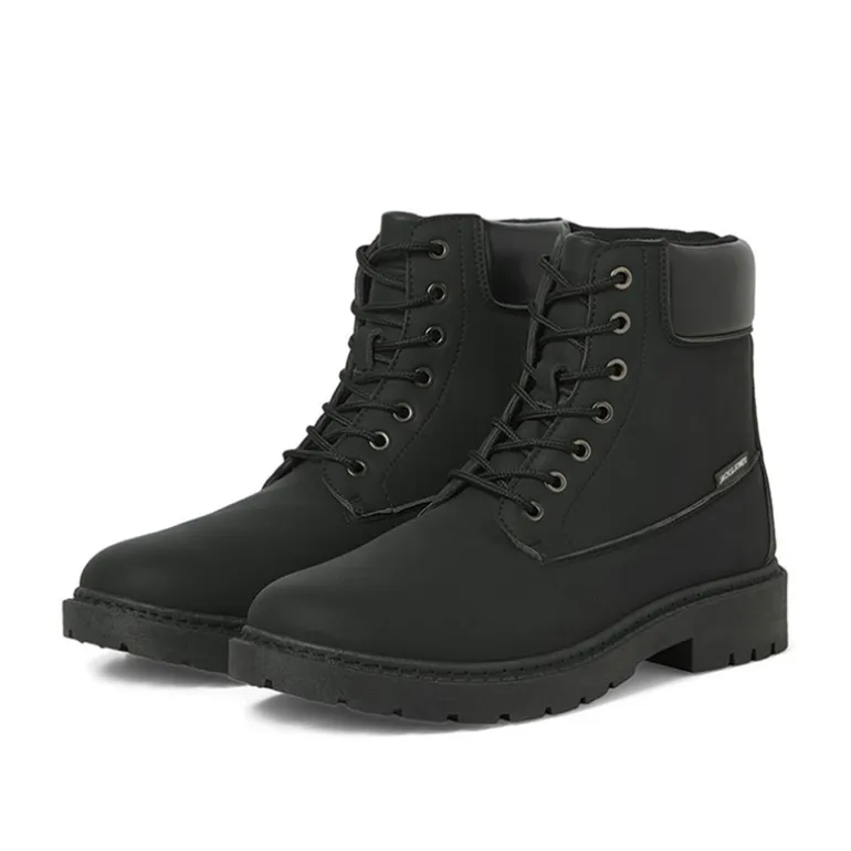 JACK & JONES Herren Thames PU Stiefel Anthrazit