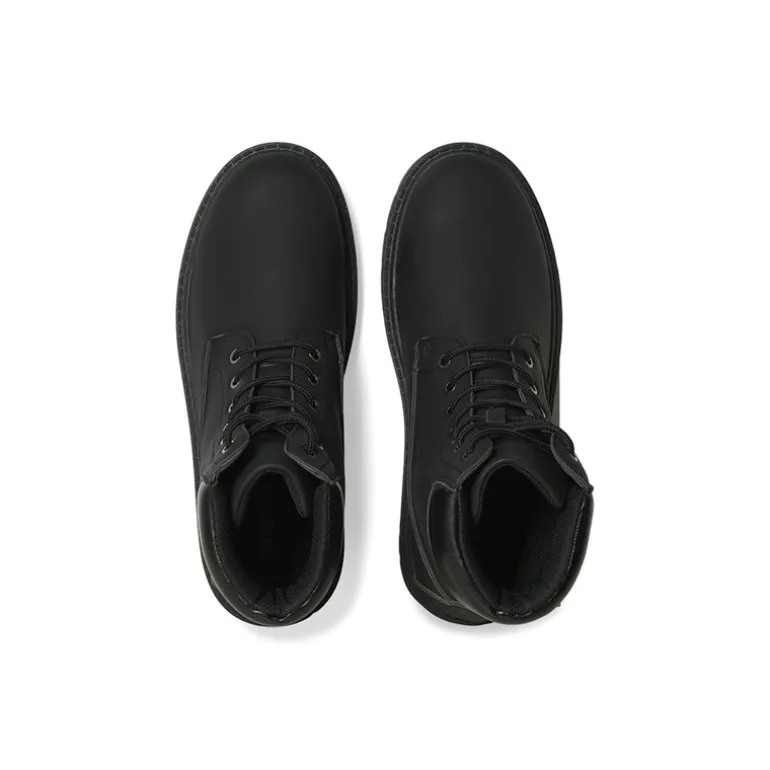 JACK & JONES Herren Thames PU Stiefel Anthrazit