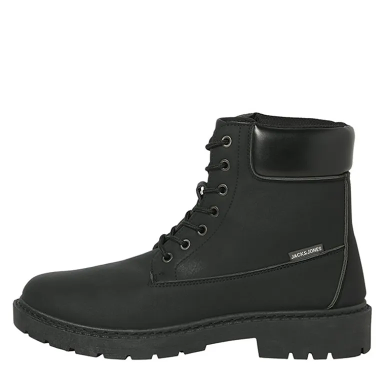 JACK & JONES Herren Thames PU Stiefel Anthrazit