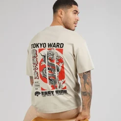 JACK & JONES Herren Tokyo Ward T Shirt Moonbeam