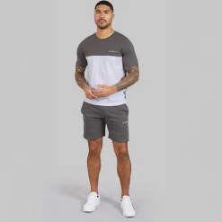 JACK & JONES Herren Trip T Shirt Und Shorts Set Castlerock