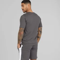JACK & JONES Herren Trip T Shirt Und Shorts Set Castlerock