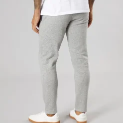 JACK & JONES Herren Vesterbro Jogginghose mit offenem Saum Hellgrau meliert/Schwarz Lgm/Schwarz