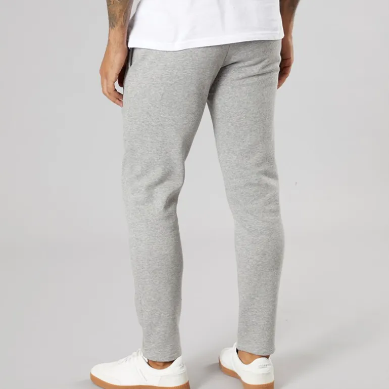 JACK & JONES Herren Vesterbro Jogginghose mit offenem Saum Hellgrau meliert/Schwarz Lgm/Schwarz