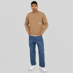 JACK & JONES Herren Vesterbro Seiten Sweatshirt Silber Nerz/Weiß