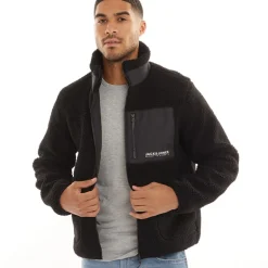 JACK & JONES Herren Vesterbro Teddy Jacke Schwarz