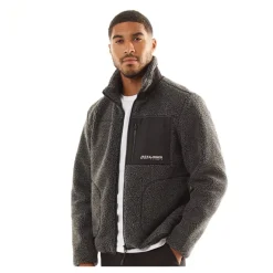JACK & JONES Herren Vesterbro Teddy Jacke Grau Melange