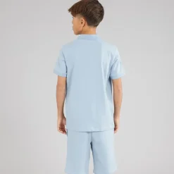 JACK & JONES Junge Basic Reißverschluss T-Shirt Und Shorts Set Ashley Blue