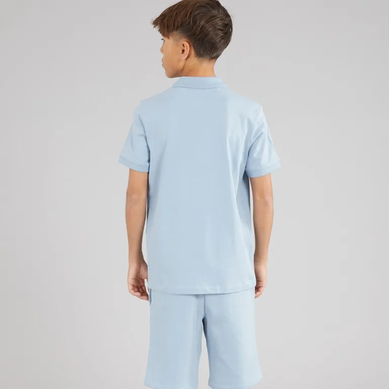 JACK & JONES Junge Basic Reißverschluss T-Shirt Und Shorts Set Ashley Blue