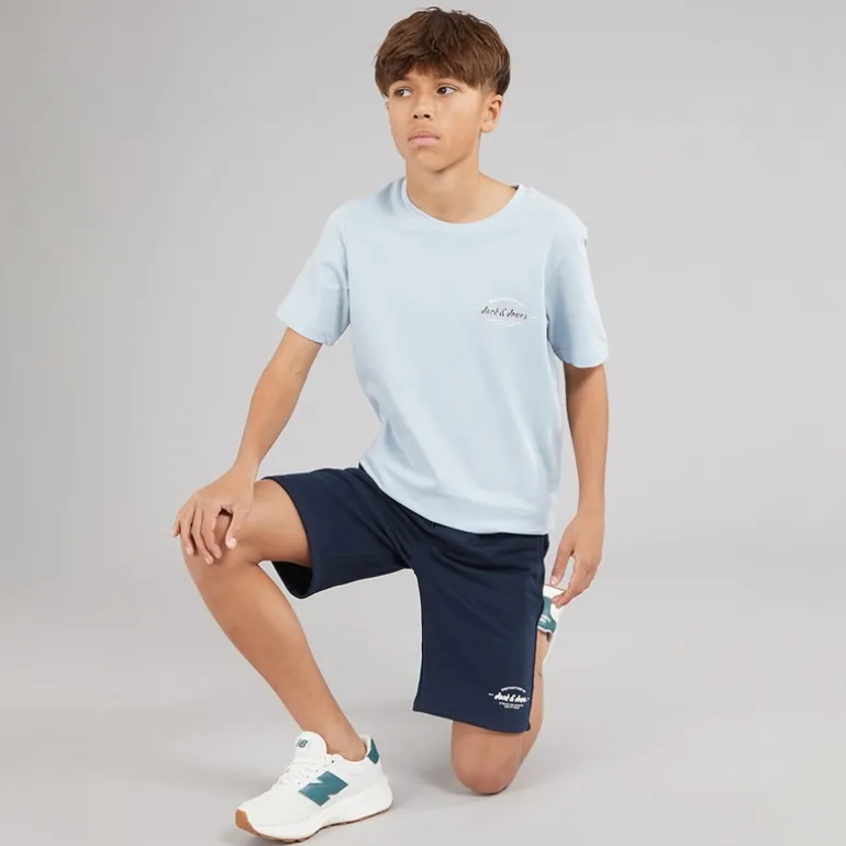 JACK & JONES Junge Brandon T Shirt Und Shorts Set Celestial Blue