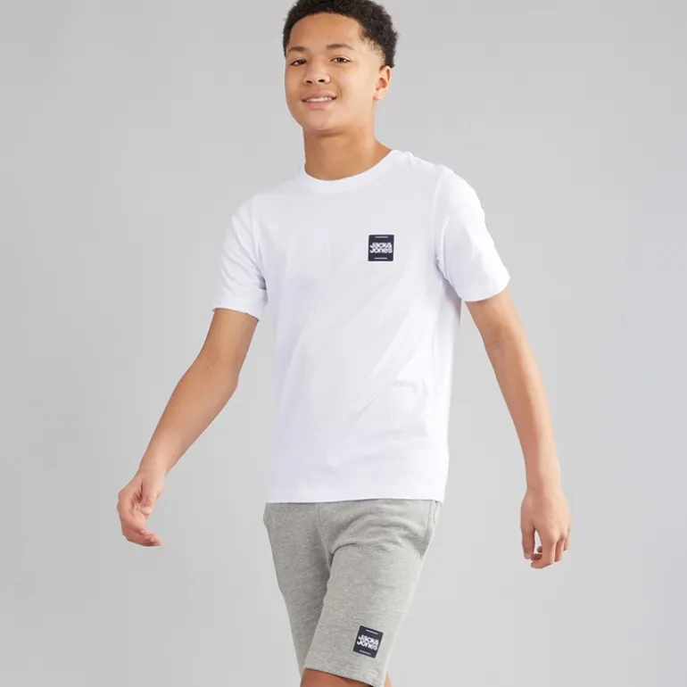 JACK & JONES Junge Brandy T Shirt und Shorts Set Weiß