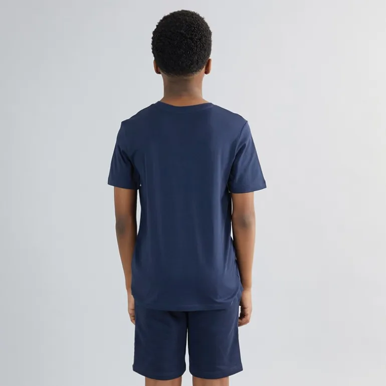 JACK & JONES Junge Chester T Shirt und Shorts Set Navy Blazer/Weiß
