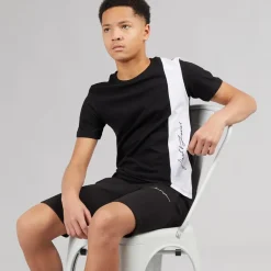 JACK & JONES Junge Jax Blockier T Shirt und Hose Set Schwarz