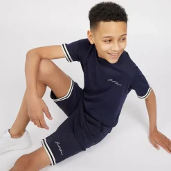 JACK & JONES Junge Jaxon T-Shirt und Hose Set Navy Blazer