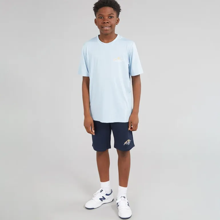 JACK & JONES Junge Mountain Tech T Shirt Und Shorts Set Cashmere Blue
