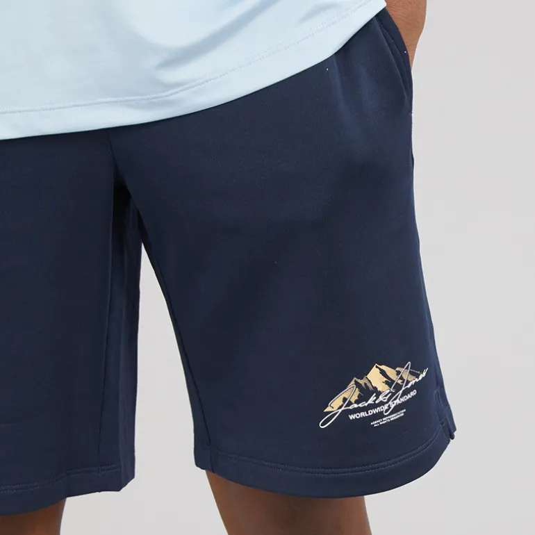 JACK & JONES Junge Mountain Tech T Shirt Und Shorts Set Cashmere Blue