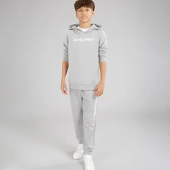 JACK & JONES Junge Rarry Dreiteiliger Trainingsanzug Und T-Shirt Set Alloy / Weiss