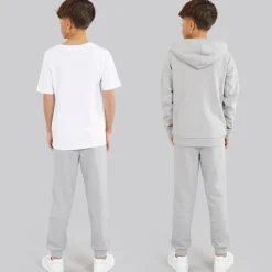 JACK & JONES Junge Rarry Dreiteiliger Trainingsanzug Und T-Shirt Set Alloy / Weiss