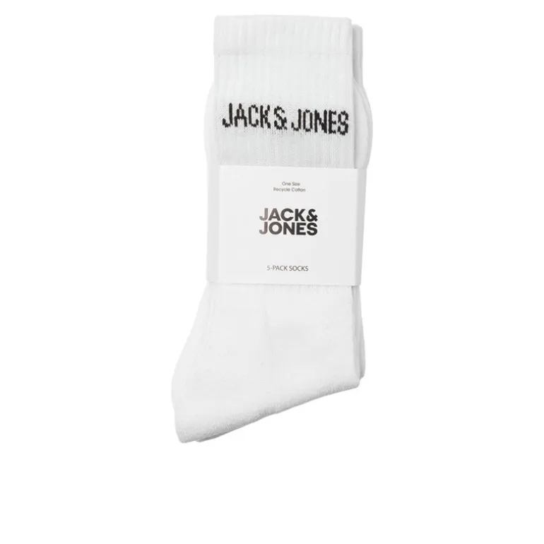 JACK & JONES Junge Regen Fünferpack Socken Weiß