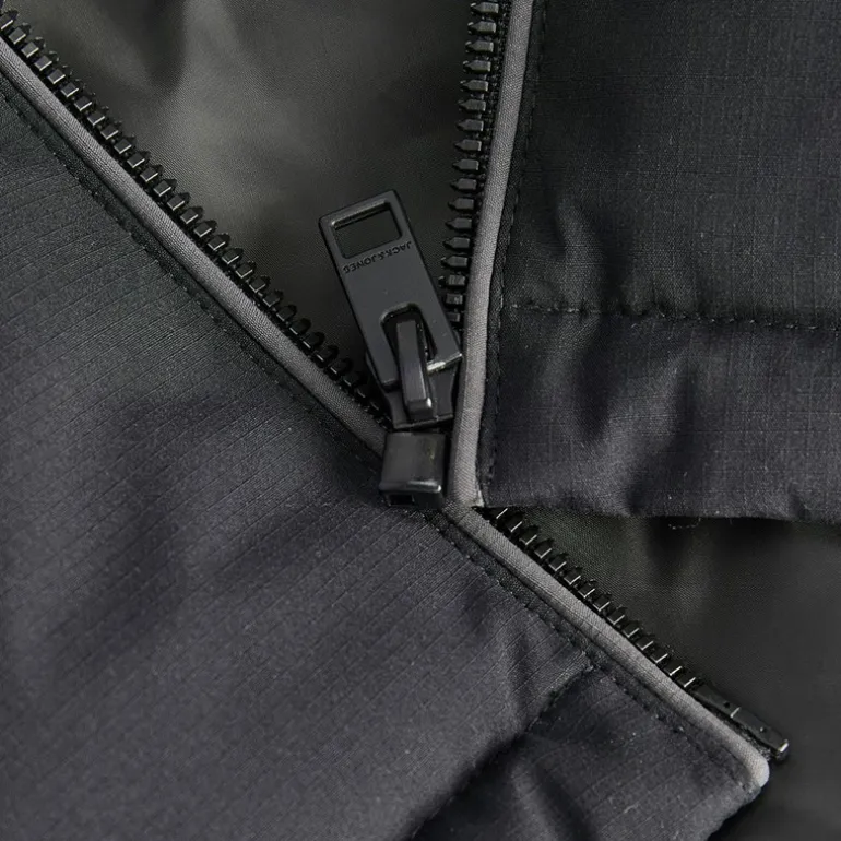 JACK & JONES Junge Surface Daunenjacke Asphalt/Schwarz