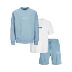 JACK & JONES Junge Vesterbr Sweatshirt T Shirt und Shorts Set Mountain Spring