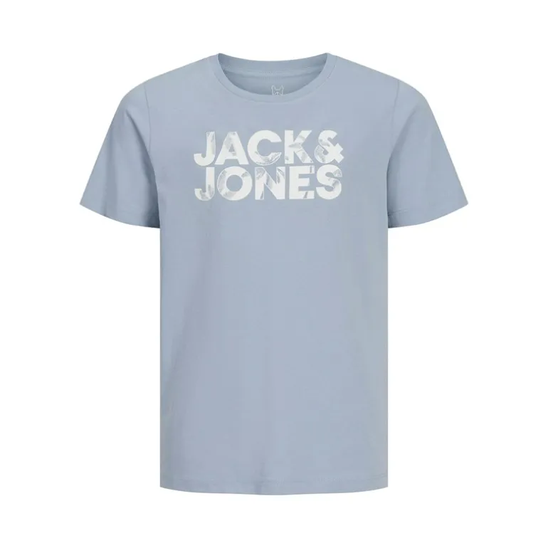 JACK & JONES T-Shirts Junge mit Blumenmuster 3er-Pack Weiß/Ashley Blau/Marineblau