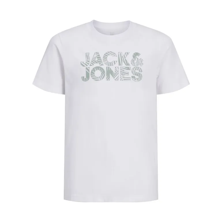 JACK & JONES T-Shirts Junge mit Blumenmuster 3er-Pack Weiß/Ashley Blau/Marineblau