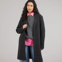 Jacqueline De Yong Damen Echo Life Mantel Schwarz