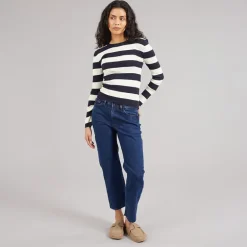 Jacqueline De Yong Damen Lullu Gerade Jeans Dark Blue Denim