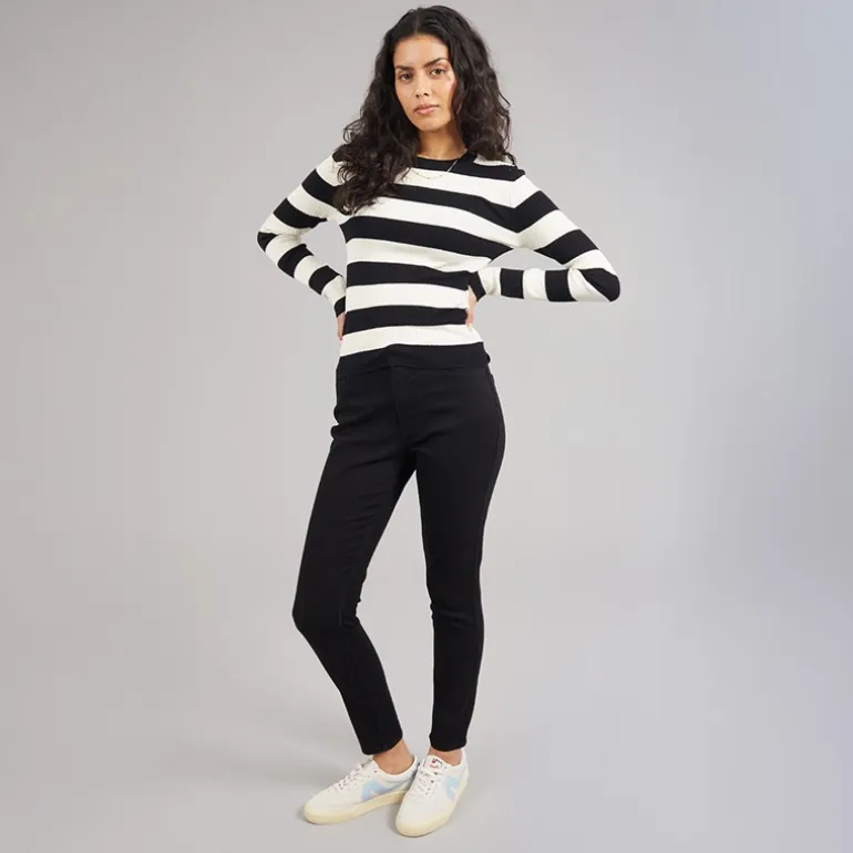 Jacqueline De Yong Damen Mond Skinny Jeans Black Denim