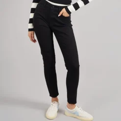 Jacqueline De Yong Damen Mond Skinny Jeans Black Denim