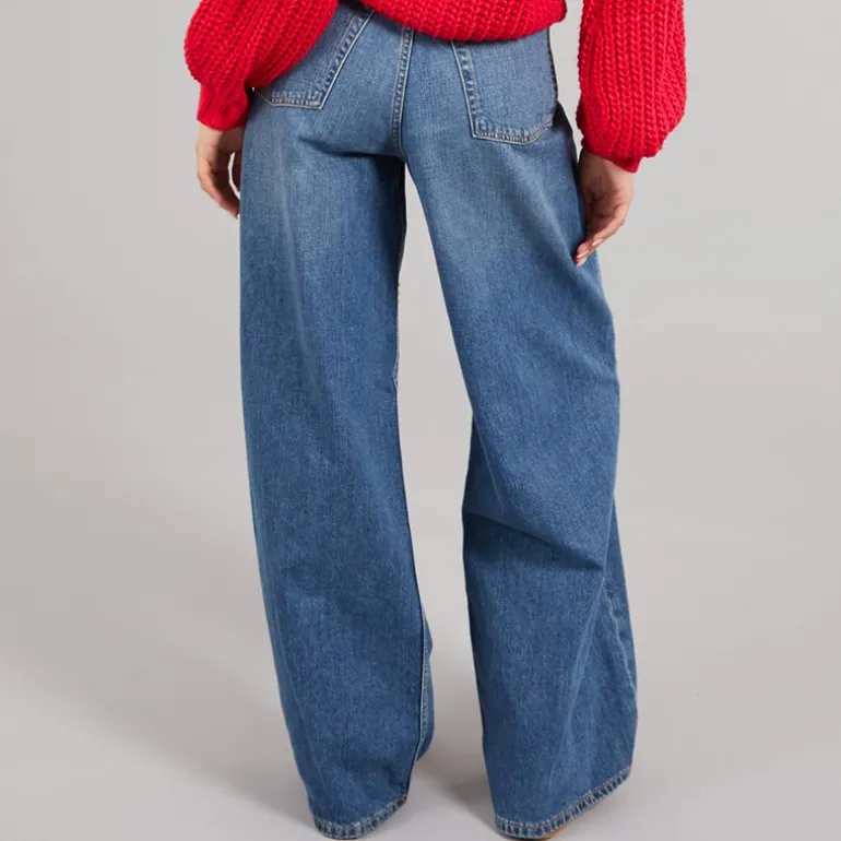 JJXX Damen Tokyo Weite Jeans R282 Medium Blue Denim