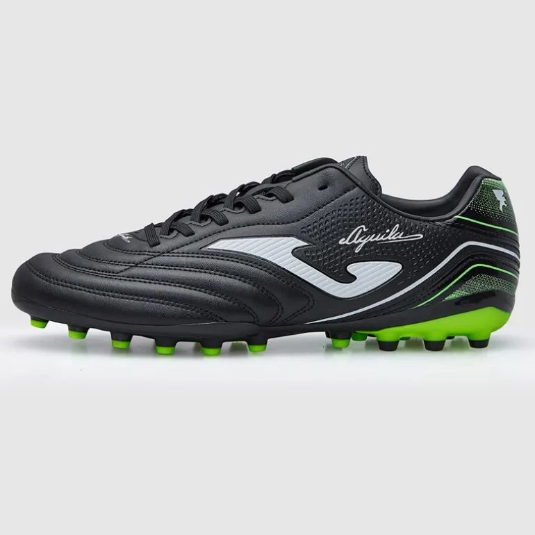 Joma Herren Aguila 25 AG Kunstrasen Fußballschuhe Schwarz/Fluoro Green