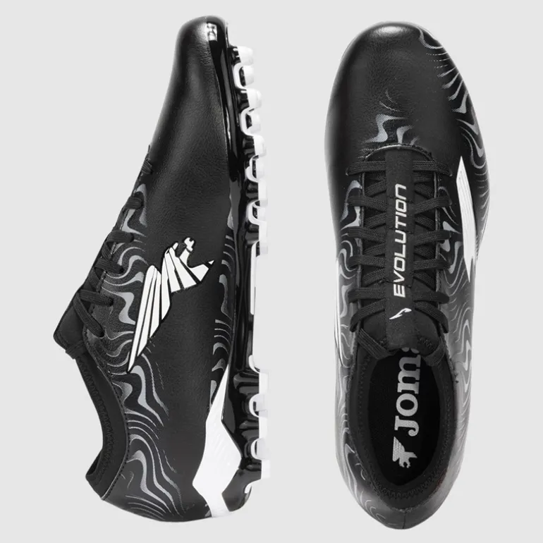 Joma Herren Evolution 25 AG Kunstrasen Fußballschuhe Schwarz/Fuschia