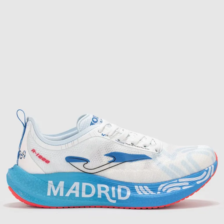 Joma Herren R1000 25 Madrid Halbmarathon Carbonplatte Neutrale Laufschuhe Weiß