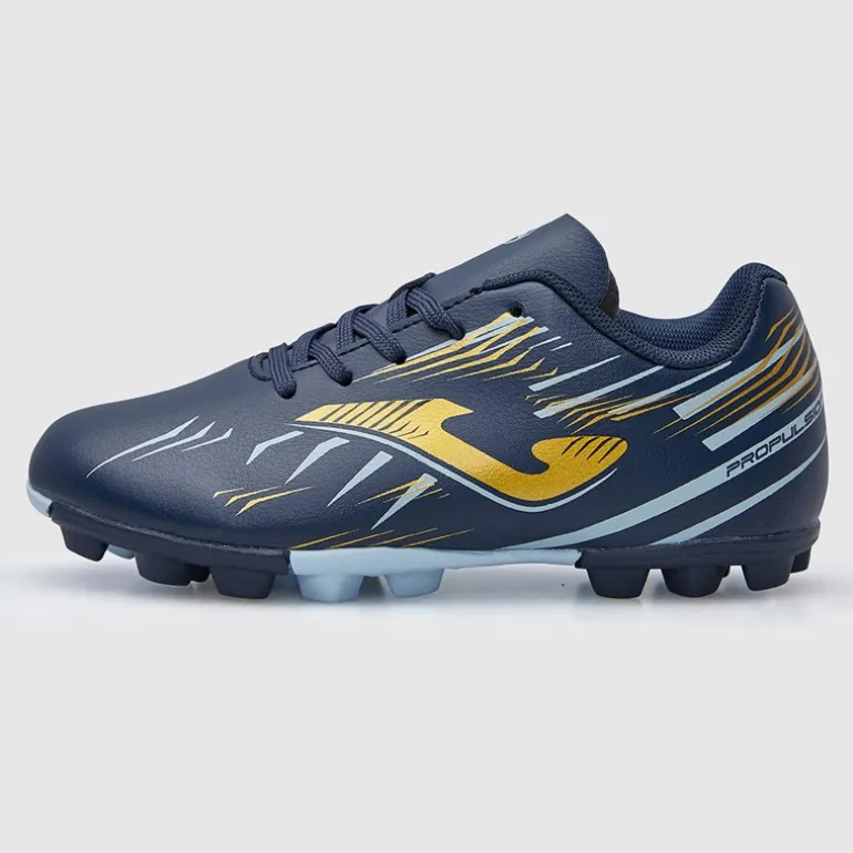 Joma Junior Propulsion 25 HG Hartplatz Fussballschuhe Navy Blue