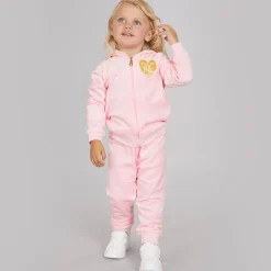 Juicy Couture Baby Mädchen Velours Herz Logo Trainingsanzug Mandelblüte